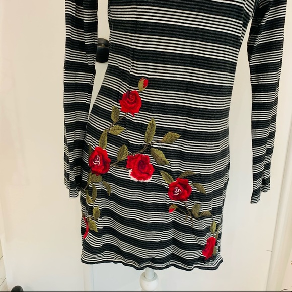 Johnny Was V neck Long Sleeve Tunic Dress SM - Picture 4 of 6